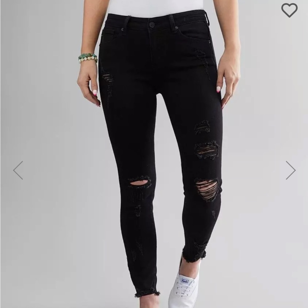 Kancan Mid-Rise Ankle Skinny Stretch Jean